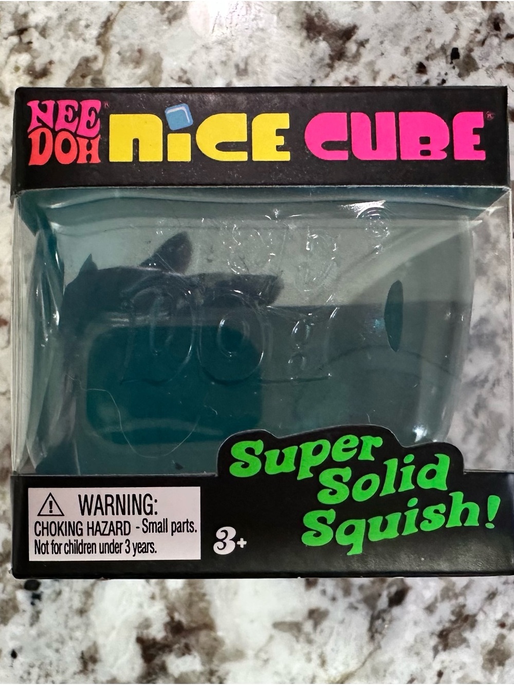 Nee Doh Nice Cube Super Solid Squish - Blue